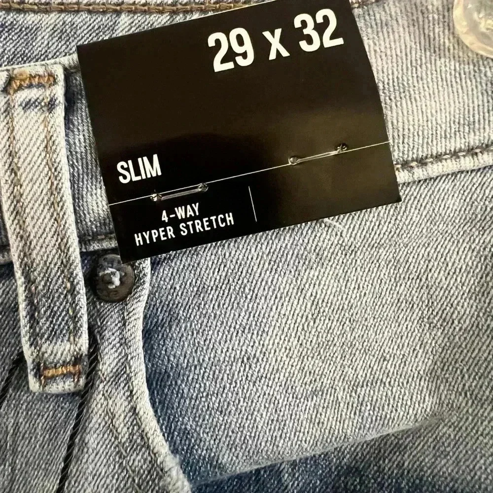 Slim Light Wash Stretch Jeans - Picture 4 of 12